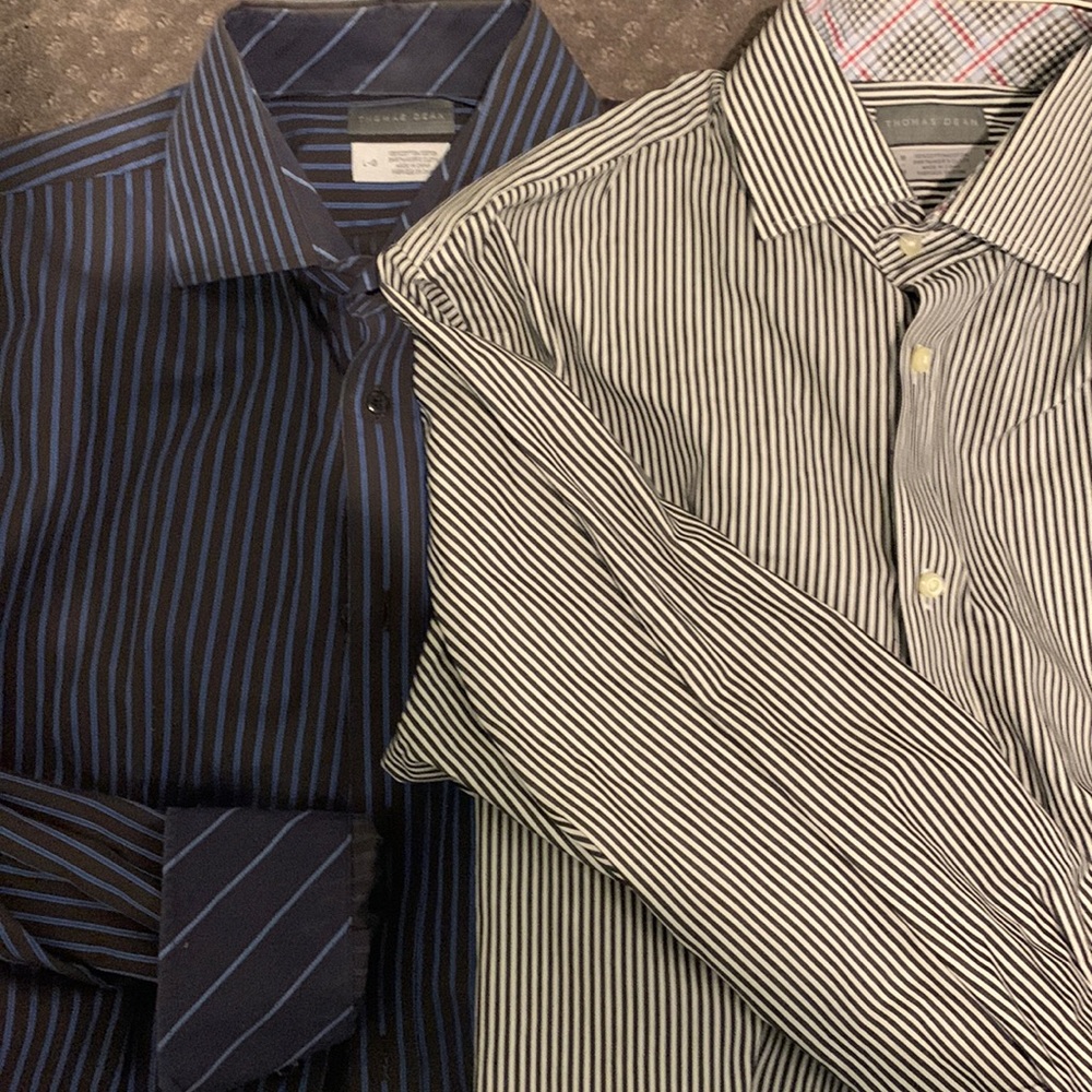 Thomas Dean button up shirts bundle of two
